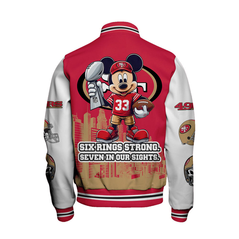San Francisco 49ers National Football League Varsity Jacket STM V5 - All-Over-Printed Jacket