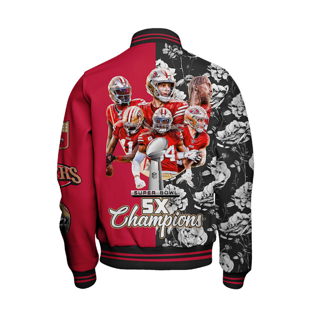 San Francisco 49ers National Football League Varsity Jacket STM V6 - All-Over-Printed Jacket