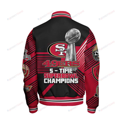 San Francisco 49ers National Football League Varsity Jacket STM V2 - All-Over-Printed Jacket