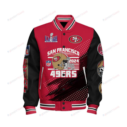San Francisco 49ers National Football League Varsity Jacket STM V3 - All-Over-Printed Jacket
