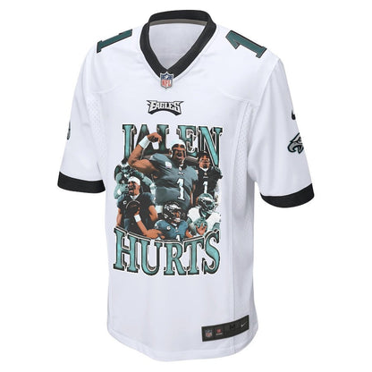 Jalen Hurts 1 Philadelphia Eagles Leadership Game Jersey - Men, White