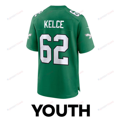 Jason Kelce 62 Philadelphia Eagles Sexy Batman Game YOUTH Jersey - Green