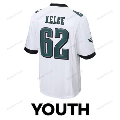 Jason Kelce 62 Philadelphia Eagles Sexy Batman Game YOUTH Jersey - White