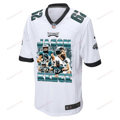 Jason Kelce 62 Philadelphia Eagles Legacy Game Jersey - Men, White