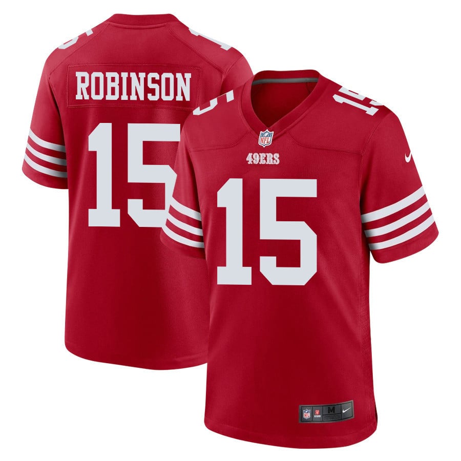 Demarcus Robinson 15 San Francisco 49ers Game Jersey - Scarlet, Men Jersey