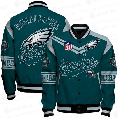 Philadelphia Eagles American Football League Pattern Varsity Jacket SH1 V2 - All-Over-Printed Jacket