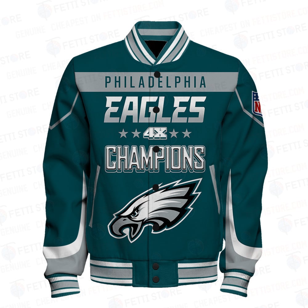 Philadelphia Eagles 4X Super Bowl Champions Varsity Jacket - All-Over-Printed Jacket