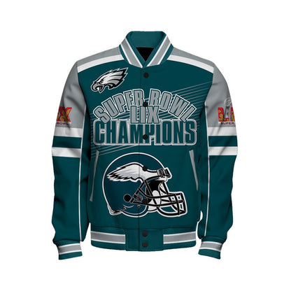 Philadelphia Eagles Super Bowl LIX Achieve Dream Varsity Jacket - All-Over-Printed Jacket