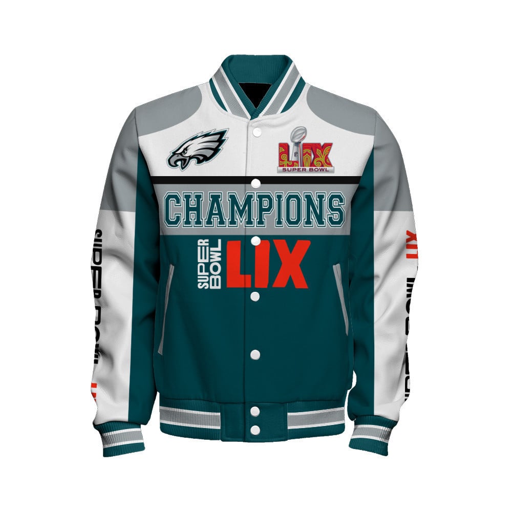 Philadelphia Eagles Super Bowl LIX 2025 Winning Spirit Varsity Jacket - All-Over-Printed Jacket