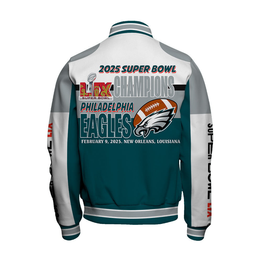 Philadelphia Eagles Super Bowl LIX 2025 Winning Spirit Varsity Jacket - All-Over-Printed Jacket