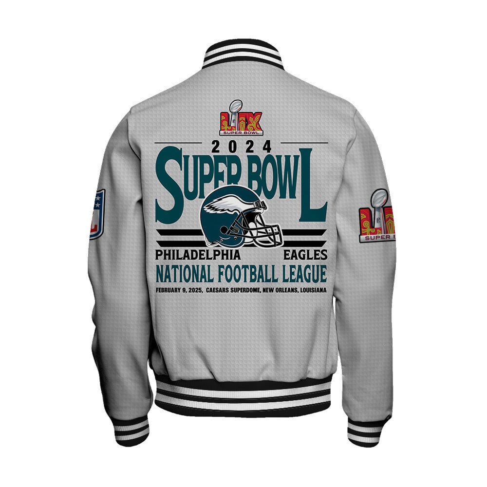 Philadelphia Eagles Super Bowl LIX Glory Varsity Jacket - All-Over-Printed Jacket