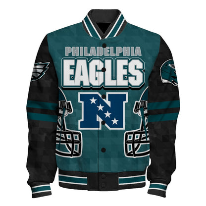 Philadelphia Eagles Super Bowl LIX Champions History Is Being Made Varsity Jacket - All-Over-Printed Jacket