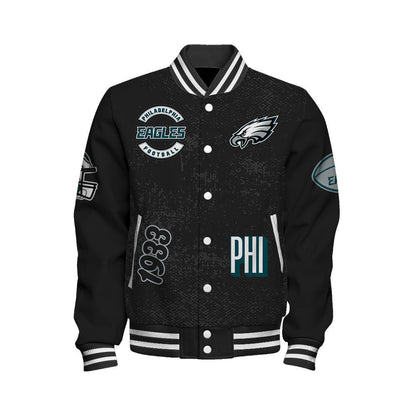 Philadelphia Eagles Super Bowl LIX Champions 2024 Winning Spirit Varsity Jacket - All-Over-Printed Jacket