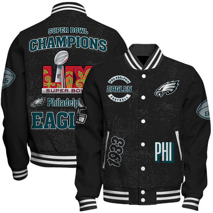 Philadelphia Eagles Super Bowl LIX Champions 2024 Winning Spirit Varsity Jacket - All-Over-Printed Jacket