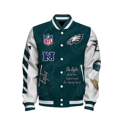 Philadelphia Eagles 2X Super Bowl LIX Champions Winning Spirit Varsity Jacket - All-Over-Printed Jacket