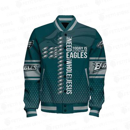 Philadelphia Eagles - National Football League AOP Varsity Jacket STM V1 - All-Over-Printed Jacket