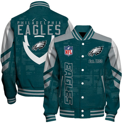 Philadelphia Eagles Football Team 2024 - 25 Proud To Be Different Unisex Varsity Jacket - All-Over-Printed Jacket