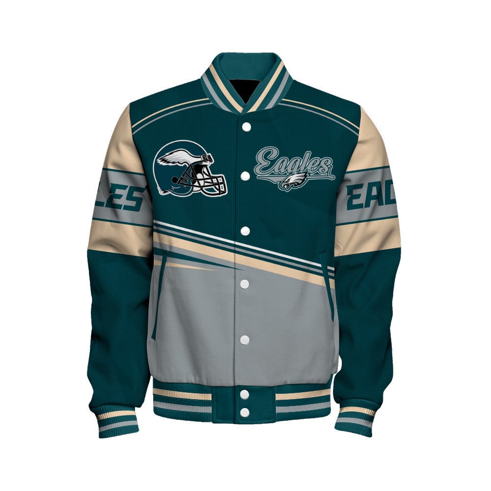 Philadelphia Eagles Football Team 2024- 25 Dare To Be Different Unisex Varsity Jacket - All-Over-Printed Jacket