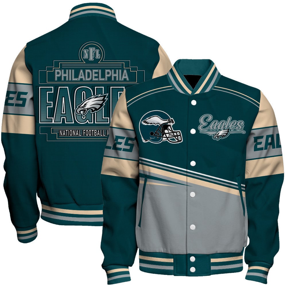 Philadelphia Eagles Football Team 2024- 25 Dare To Be Different Unisex Varsity Jacket - All-Over-Printed Jacket
