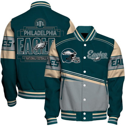 Philadelphia Eagles Football Team 2024- 25 Dare To Be Different Unisex Varsity Jacket - All-Over-Printed Jacket