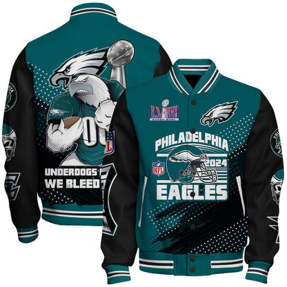 Philadelphia Eagles National Football League Varsity Jacket STM V3 - All-Over-Printed Jacket