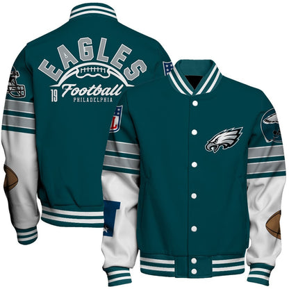 Philadelphia Eagles National Football League 2024 Feel The Power Unisex Varsity Jacket - All-Over-Printed Jacket