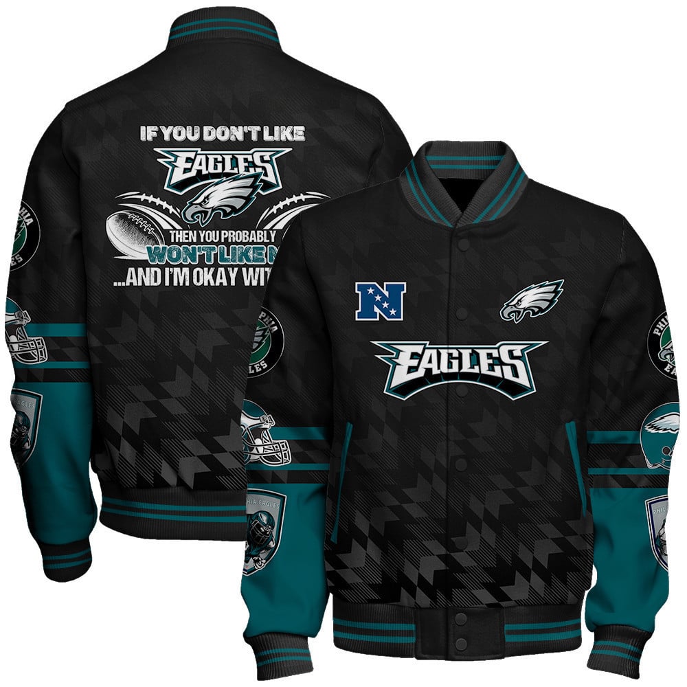 Philadelphia Eagles NFL 2024 National Football Conference Unisex Varsity Jacket V12 - All-Over-Printed Jacket