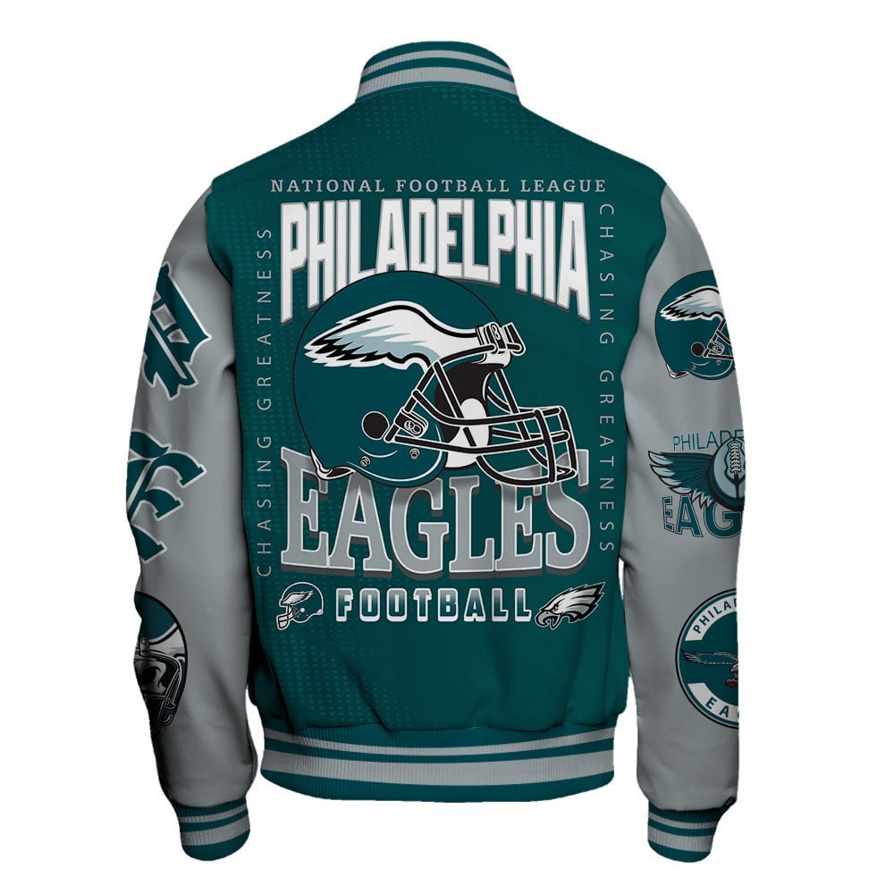 Philadelphia Eagles NFL 2024 National Football Conference Unisex Varsity Jacket V3 - All-Over-Printed Jacket
