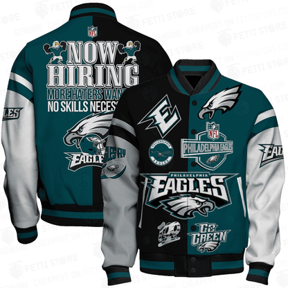 Philadelphia Eagles Pattern NFL AOP Varsity Jacket STM V1 - All-Over-Printed Jacket
