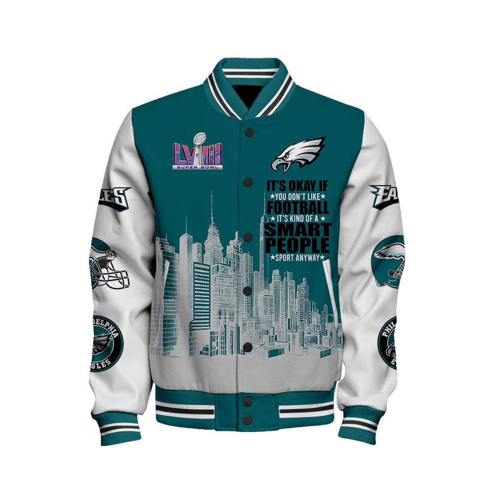 Philadelphia Eagles National Football League Varsity Jacket STM V5 - All-Over-Printed Jacket
