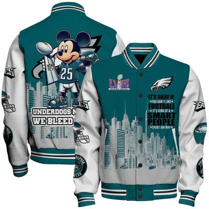 Philadelphia Eagles National Football League Varsity Jacket STM V5 - All-Over-Printed Jacket