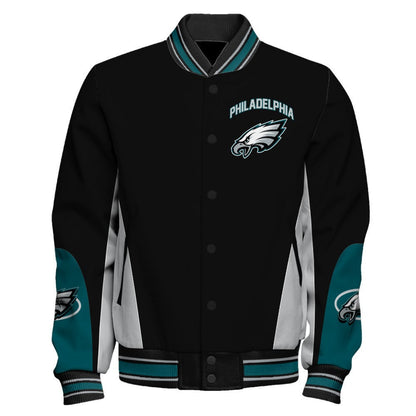 Philadelphia Eagles Football Team 2024 - 25 In Sync With The Home Team Unisex Varsity Jacket - All-Over-Printed Jacket