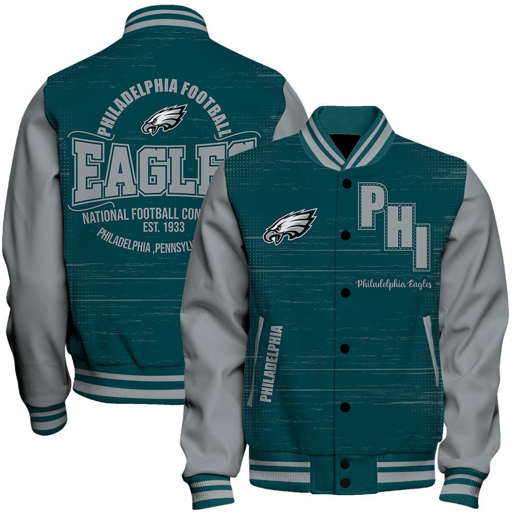 Philadelphia Eagles Football Team 2024 - 25 Proud Of The Shirt Unisex Varsity Jacket - All-Over-Printed Jacket