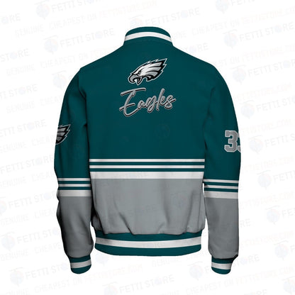 Philadelphia Eagles - National Football League AOP Varsity Jacket V4 - All-Over-Printed Jacket