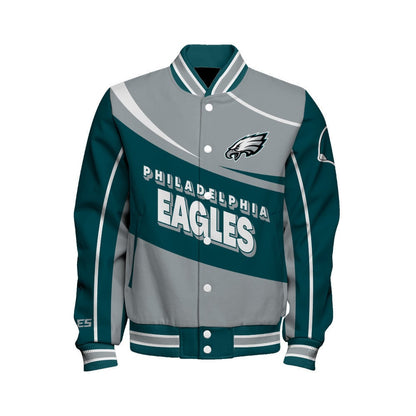 Philadelphia Eagles Football Team 2024- 25 Supreme On The Pitch Unisex Varsity Jacket - All-Over-Printed Jacket