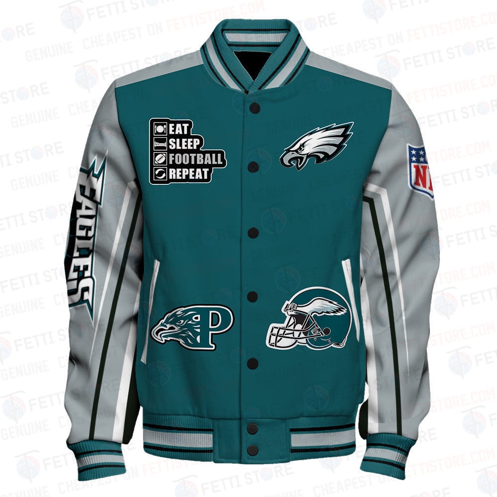 Philadelphia Eagles National Football League Varsity Jacket STM V4 - All-Over-Printed Jacket