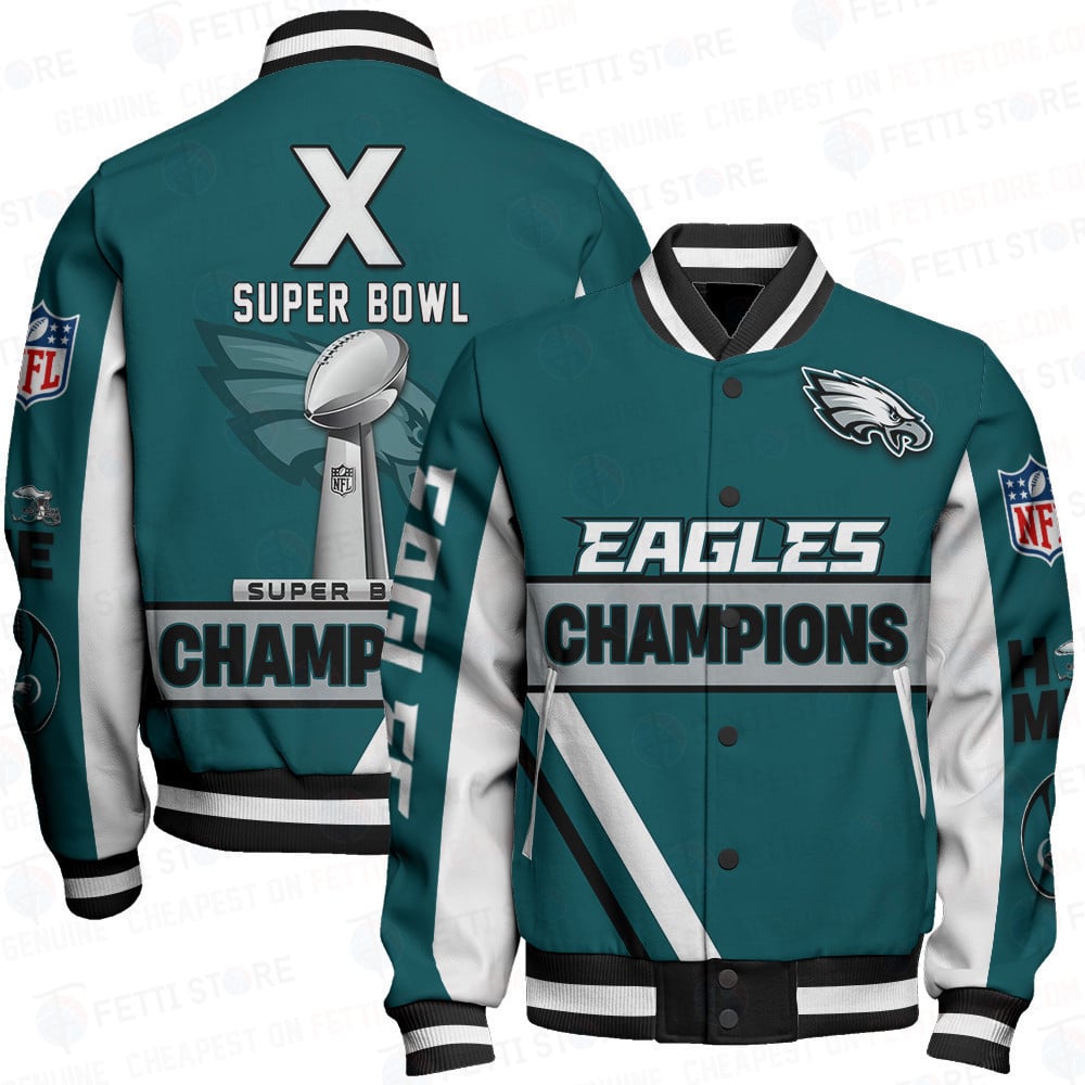 Philadelphia Eagles X Super Bowl Champions Design Varsity Jacket - All-Over-Printed Jacket