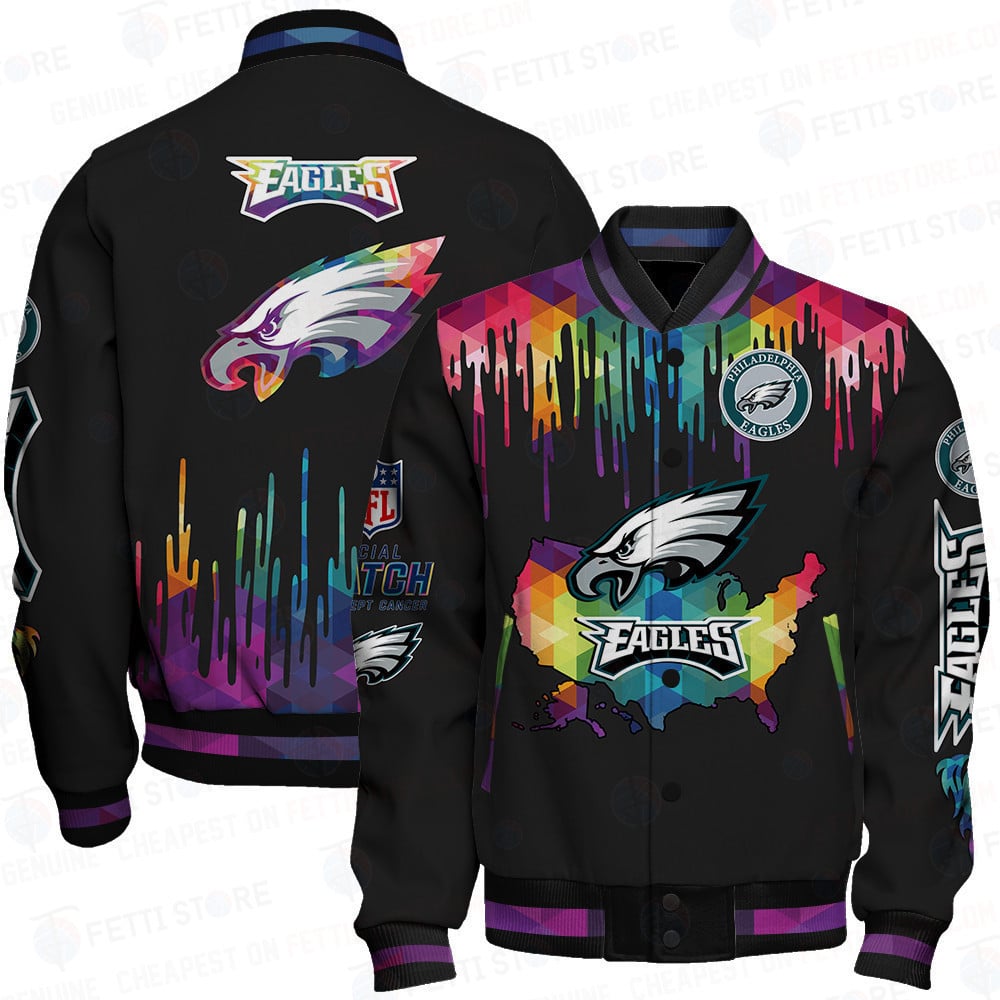 Philadelphia Eagles - National Football League AOP Varsity Jacket V3 - All-Over-Printed Jacket