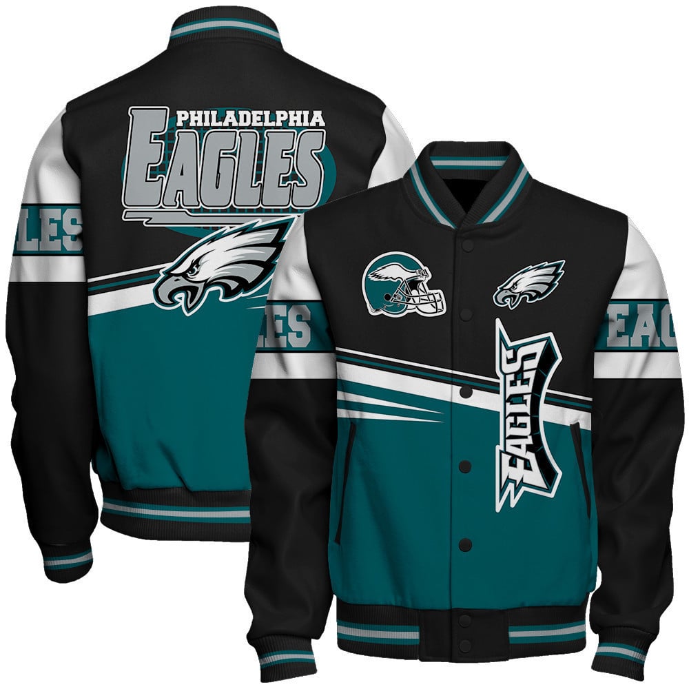 Philadelphia Eagles Football Team 2024 - 25 Second Family Unisex Varsity Jacket - All-Over-Printed Jacket