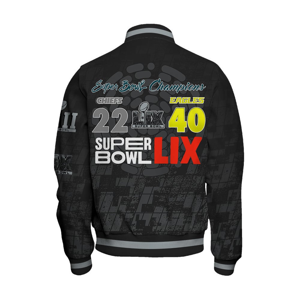 Philadelphia Eagles Super Bowl LIX Champions Bird Gang Glory Varsity Jacket - All-Over-Printed Jacket