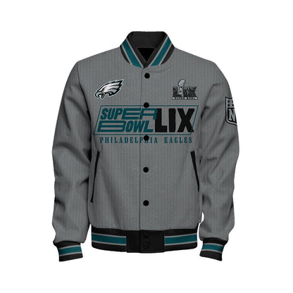 Philadelphia Eagles Super Bowl LIX Roster Varsity Jacket - All-Over-Printed Jacket