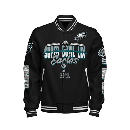 Philadelphia Eagles Super Bowl LIX Champions A Glorious Victory Varsity Jacket - All-Over-Printed Jacket