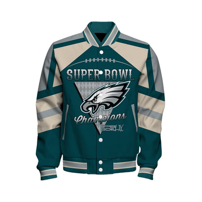 Philadelphia Eagles Super Bowl LIX Champions Philly's Finest Varsity Jacket - All-Over-Printed Jacket