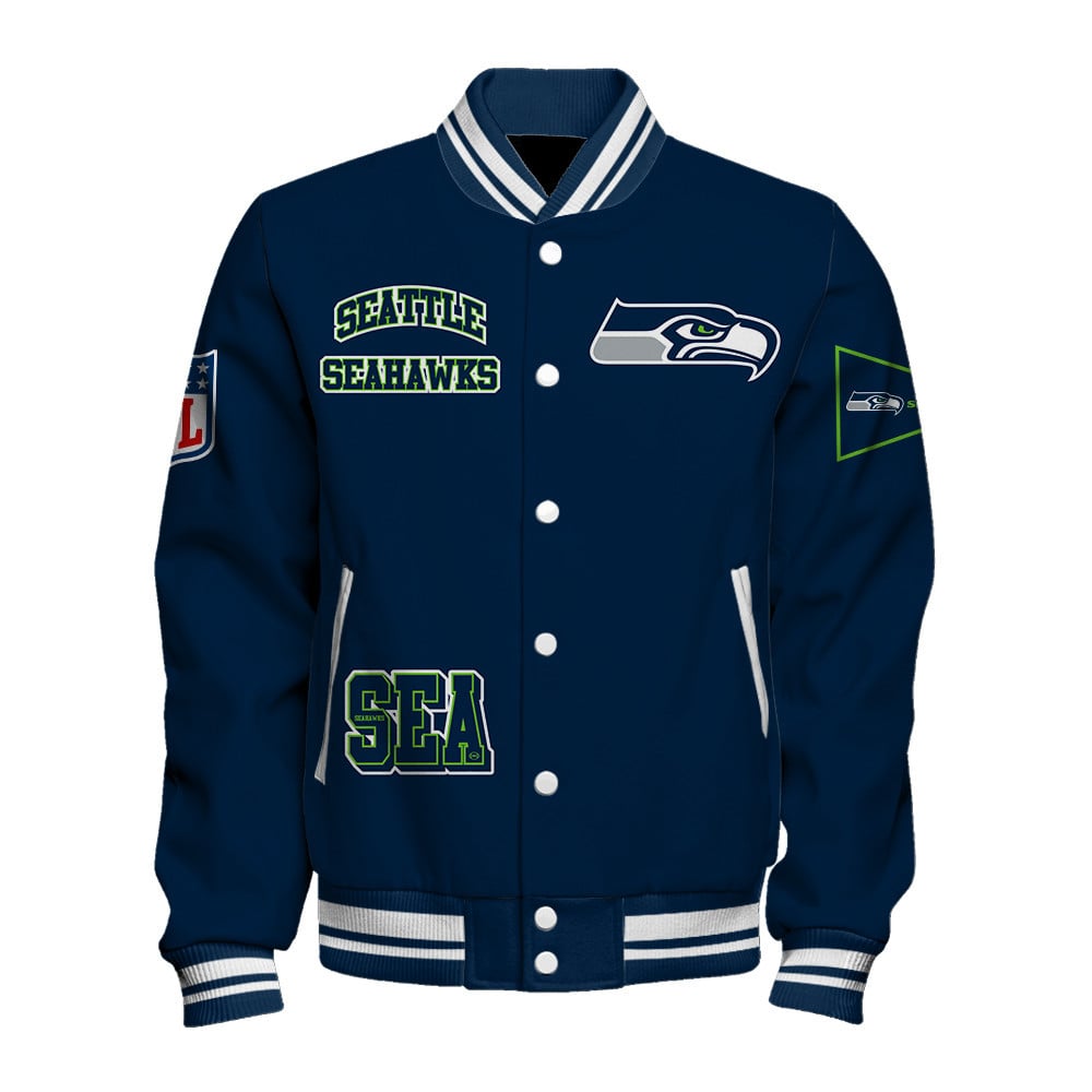 Seattle Seahawks Style Inspired By The Night Sky Varsity Jacket