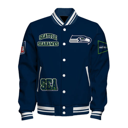 Seattle Seahawks Style Inspired By The Night Sky Varsity Jacket