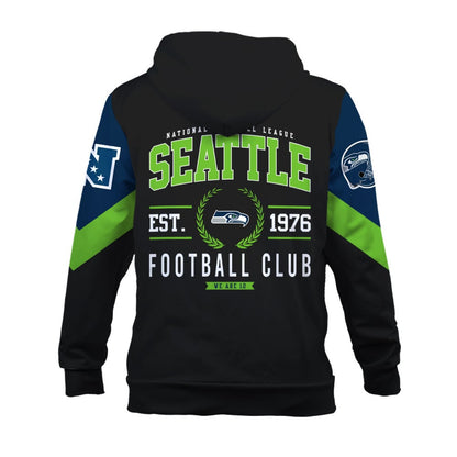 Seattle Seahawks Football Club Iconic Logo We Are 12 3D Hoodie