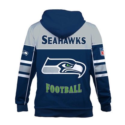 NFL Seattle Seahawks Built To Win 3D Zip Hoodie For Die-hard Fans