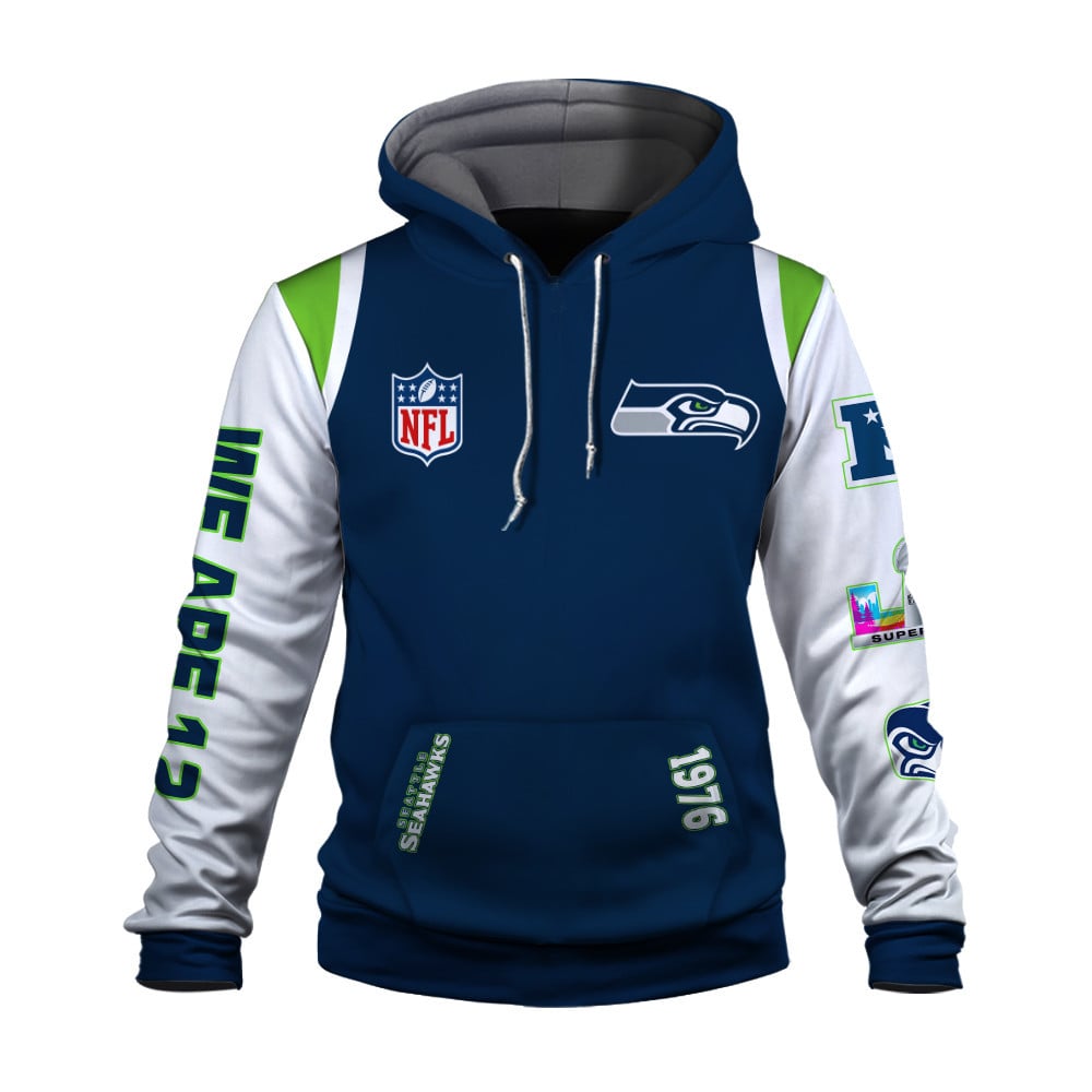 Seattle Seahawks 2025 Super Bowl Champions Unstoppable 3D Hoodie