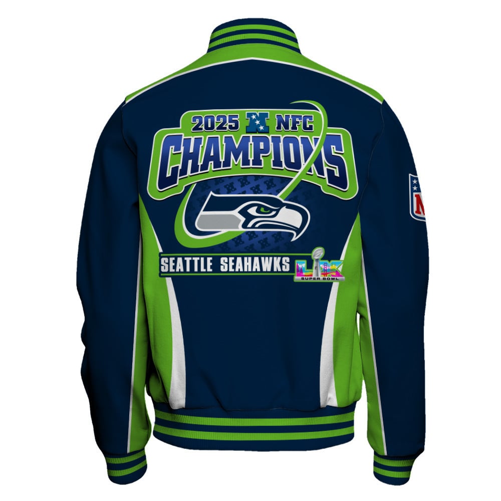 Seattle Seahawks 2025 NFC Champions – The Peak of Glory Is Back Varsity Jacket