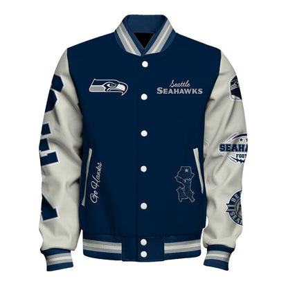 NFL Seattle Seahawks Team Legacy Vintage-Inspired Varsity Jacket